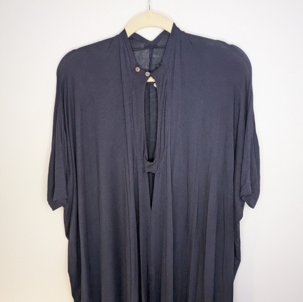 Laura Siegel Heather Blue M Women's Tshirt Jersey Maxi Dress